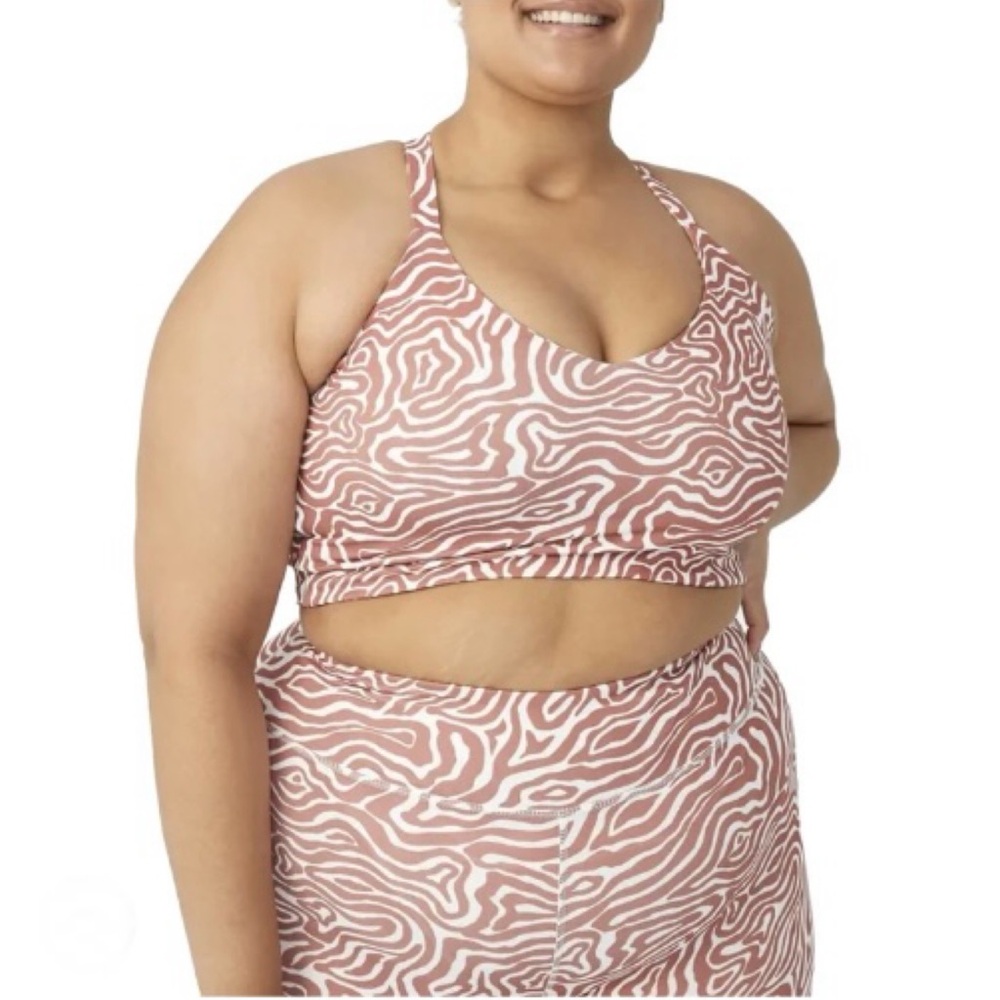 Cotton On Curve Plus Sports Bra Summer Vestlette Dense Wave Bake Clay‎ 18 $35